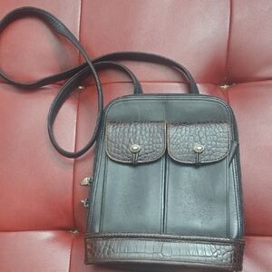 Brighton Black and Brown Crossbody Bag